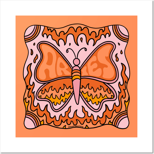 Aries Butterfly Wall Art by Doodle by Meg